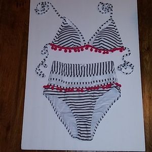 COCOSHIP Black and White Bathing Suit